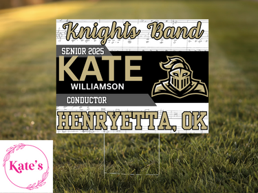 Henryetta Knights Band Yard Sign
